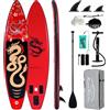 FEATH-R-LITE Tavola da SUP gonfiabile,resistente adatta per tutti i livelli di abilità, kit completo di pagaia regolabile,pompa,zaino da viaggio,cordino,borsa impermeabile
