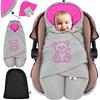 KIDIZ® Coperta avvolgente per neonato per ovetto invernale autunnale, coperta per neonato con tasca, sacco universale per i piedi compatibile con Maxi-Cosi, Römer, passeggino, carrozzina e seggiolino