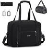 SPAHER Borsone da Viaggio Wizzair Vueling 40x30x20 Bagaglio a Mano Borsone Palestra Sportiva Grande 25L Donna Uomo Impermeabile Borsa da Viaggio Piscina Fitness Travel Duffel Cabin Bag Nero