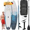Capital Sports SUP Gonfiabile Adulti e Bambini, Tavola da Surf Gonfiabile, Stand Up Paddle per Yoga con Pagaia SUP in Fibra di Vetro, Sacca, Pompa SUP e Accessori da Paddle Board 305 cm/ 10ft