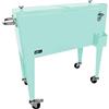 AXI Retro cooler Nero | Frigorifero da esterno su ruote con capacità di 76L | Scatola frigo con valvola di scarico
