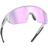 NAKED Optics BLADE Occhiali sportivi da uomo, occhiali da ciclismo da donna, occhiali da sole sportivi con protezione UV400, occhiali veloci da corsa, occhiali da corsa, montatura TR90 (bianco vetro