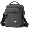 SPAHER Borsa a Tracolla Casual da Uomo, Borsello Messenger Commerciale, Borsa a Spalla Impermeabile in Nylon per IPad con Tracolla Regolabile, Nero