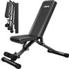 JOROTO MD35 Panca Palestra, Panca Pesi Multifunzione Pieghevole Regolabile, Piattaforma di Allenamento di Peso 318kg, per Tutto il Corpo (con Regolazione Automatica Veloce del Bloccaggio)