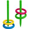 Generico Gioco Del Lancio Degli Anelli A Cono Per Bambini Con 4 Anelli Da Lancio e 2 Paletti Giochi Da Giardino All'Aperto Gioco Bocce Da Spiaggia Parco Prato Gioco Sportivo Per Esterni Giochi Di Abilità