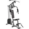 tectake® Stazione Body Building 160x98x203 cm, Pesi Palestra Fitness e Home Gym, Attrezzi Palestra Casa, multifunzione, Sbarra trazioni lat machine, per Addominali, Glutei, Gambe - Diversi Modelli