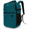 ECOHUB Zaino Ryanair 45x36x20, Zaino da Viaggio per Aereo per Laptop da 15.6 Pollici, Zaino Riciclato Resistente all'Acqua Bagaglio a Mano per Scuola Lavoro e Trekking, 30L-Blu Verde