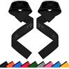 BEAST RAGE Cinghie per sollevamento pesi, cinghie imbottite in neoprene di alta qualità, cinghie da palestra resistenti per sollevamento pesi, stacchi, powerlifting, crossfit (Nero)