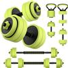 PASYOU Set di manubri regolabili, 20 kg, 5 in 1, per flessioni e kettlebell, set con tubo di collegamento, bilanciere e bilanciere per la casa, colore verde