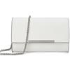 AFKOMST Borsa Donna Elegante a Tracolla, Pochette Donna con Catena Rimovibile, Borsa a Mano con Chiusura Magnetica, Borsetta Donna in Pelle Sintetica, Mini Borsa da Sera Cerimonia Festa(Bianco)