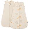 PewinGo Sacco Nanna Neonato PewinGo 0.5 TOG 0-6 Mesi | 2 Pezzi in Cotone 100% | Coperta Indossabile con Doppia Cerniera | Morbido, Traspirante & Lavabile in Lavatrice -Beige