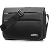 SPAHER Borsa Porta PC Borse Messenger per PC portatili Borsa a Tracolla per Laptop Grande da 14 pollici Lavoro Business Office Borsa da Viaggio Impermeabile Sacchetto del Messaggero Nero