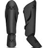 Beast Rage Parastinchi Muay Thai per MMA, Kickboxing, Arti Marziali - Protezioni Resistenti per Gambe e Piedi, Paracolpi con Cinturini Regolabili, Vestibilità Sicura, Comfort e Durabilità (NERO, S/M)