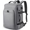 HOMIEE Zaino Viaggio Uomo 50L Zaino Aereo Valigia Bagaglio a Mano Borse Cabina Zaini Port PC 18 Pollici Espandibile Impermeabile Zainetto per Laptop Università Lavoro d'affari (Grigio)