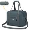 BAGZY Borsa da Viaggio 25L Bagaglio a Mano 40x30x20 Wizzair Impermeabile Borse per Aereo Borsa Viaggio Pieghevole per Ospedale Parto Weekend Ginnastica Sportiva Tracolla Uomo Donna Grigio