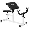tectake® Panca Palestra Curl Bicipiti 98x65x94cm, Panca Palestra Appoggio e Sedile Regolabile diverse Posizioni, Allenamento Braccia, Allenamento a Casa, Home Gym, Fitness Attrezzi Casa - Nero/Bianco