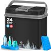 KESSER® Frigobox da 24 litri | RAFFREDDA e RISCALDA | Frigo box termoelettrico 12 volt e 230 volt con 2 batterie di raffreddamento | Mini frigo | per auto e campeggio | EEK A+++| Auto e campeggio