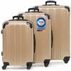 FERGÉ set di 3 valigie viaggio QUÉBEC - bagaglio rigido dure leggera 3 pezzi valigetta 4 ruote beige