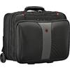 WENGER Trolley Porta PC Patriot, Notebook fino a 17", Tablet fino a 10'', Cartella con Ruote, Organizer, 38 l, Uomo Donna, Ufficio Viaggi di Lavoro, Nero, Sostenibile, 612259