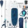 Devoko Tavola SUP Gonfiabile 320cm | Sup 2-in-1 con Sedile Kayak & Accessori, 130kg Max - Ideale per Surf, Pesca, Yoga (Blu E Arancione Contrastanti)