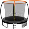 KESSER® Trampolino - 244 cm, Trampolino da Giardino per Bambini fino a 150 kg, Set Completo di Rete di Sicurezza, Scaletta, Copri Bordo e Accessori, Blu/Nero