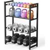 pickpiff Porta manubri a 3 livelli, Supporto per manubri per palestra domestica, Capacità di carico 180 kg