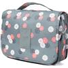 Retoo Beauty Case Donna Viaggio Impermeabile 24 x 9,5 x 19 cm Organizer Cosmetici Borsa con 6 Tasche Gancio Maniglia Tessuto Oxford Elegante Compatta Pieghevole Idea Regalo