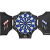 SPORTNOW Freccette Bersaglio Elettronico per 31 Giochi e 285 Programmi, Bersaglio Freccette con 6 Freccetta, 6 Punte di Ricambio e Monitor LCD, per 8 Giocatori, Nero e Blu