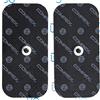 Compex I 2 Elettrodi Neri 5x10 cm Doppio Snap per elettrostimolatori Compatibile con elettrostimolatori Cavo Che Wireless