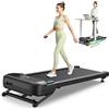 UREVO Tapis Roulant Elettrico 9% Inclinazione Automatica, 3 in 1 AI Intelligente Walking pad, 35 db Silenzioso Tapis Roulant da scrivania con Telecomando e LED per Casa e Ufficio, Capacità 136 kg