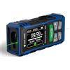 sainsmart Strumento di misurazione laser doppio SainSmart, misuratore di distanza bilaterale verde ricaricabile da 393 piedi/120 metri con LCD retroilluminato, sensore di lunghezza/area/volume/angolo