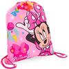 PERLETTI Sacca Porta Scarpe Disney Minnie Mouse Bambina Rosa - Borsa Impermeabile per Ginnastica, Viaggi - Sacchetta Sportiva con Coulisse per Scuola Elementare Asilo 39x31 cm