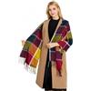 Good Nite Sciarpa Donna Uomo Invernale Autunnale Foulard Caldo Pashmina Stola a Scacchi Grande Calda e Morbida Versatile ed Elegante(Viola,200x60cm)