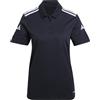 adidas Donna Squadra25 Cotton Polo Shirt, Black/White, L