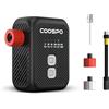 CooSpo Mini Pompa Elettrica per Bicicletta, max 120 PSI, diverse impostazioni predefinite disponibili, pompa ad aria con spegnimento automatico con valvole Presta/Schrader