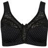 Ulla Popken Reggiseno di Sollievo da Donna, in Pizzo, Senza Ferretto, Coppa C-F Reggiseni, Nero, 105G