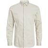 Jack & Jones Jjprparma Shirt L/S Noos Camicia, Bianco, M Uomo