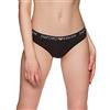 Emporio Armani Bi-Pack Thong Iconic Cotton, Biancheria Intima, Donna, Nero (Black/Black), XS