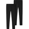 Name It Nkfvivian 2P Legging L Noos, Leggings Bambine e ragazze, Blu (Dark Sapphire/Pack:PACKED WITH BLACK), 134-140
