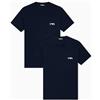Emporio Armani T-Shirt Girocollo da Uomo con monogramma audace, Confezione da 2, Bianca, S, Aderente, Bianco/Bianco, S