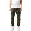 URBAN CLASSICS Pantaloni Cargo da Uomo, Cargo Joggers con Stampa Militare, Pantaloni Comodi per Uomo, Pantaloni Joggings con Apertura Gamba Elastica, Colori: Grey Camo, Taglia: 32