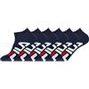 FILA Calzini Uomo Leggero Set di 6 Calze Sportive Uomo, allenamento e sostenibili, Blu, Taglie 39/42
