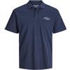JACK & JONES Jjcollege Logo Polo S, Blu Minerale, L