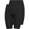 Only Onllive - Pantaloncini da Motociclista da Donna, 2 Pezzi, Slim Fit, Nero 1, L