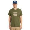 G-STAR Finger Print Burger R T T-Shirt, Verde (Shadow Olive D26041-c506-b230), S Uomo