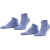 FALKE Happy 2-Pack M Sn cotone bassi tinta unita confezione di 2 paia, Calzini corti Uomo, Blu Light Denim 6660, 43-46