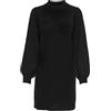 JDY Jdyrue L/S High Neck Dress Knt Noos, Vestito Donna, Nero (Schwarz), M