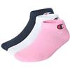 Champion Core Socks 3PP Quarter, Rosa (Fucsia), 39-42 EU (6-8 UK) Unisex - Adulto -FW23