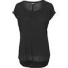 Urban Classics Ladies Long Back Shaped Slub Tee Donna T-Shirt Nero S 100% Cotone Regular