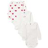 Petit Bateau A00BC, Body a righe a maniche lunghe (Pacco da 3) Bimba 0-24, Variante 1, 6 mesi